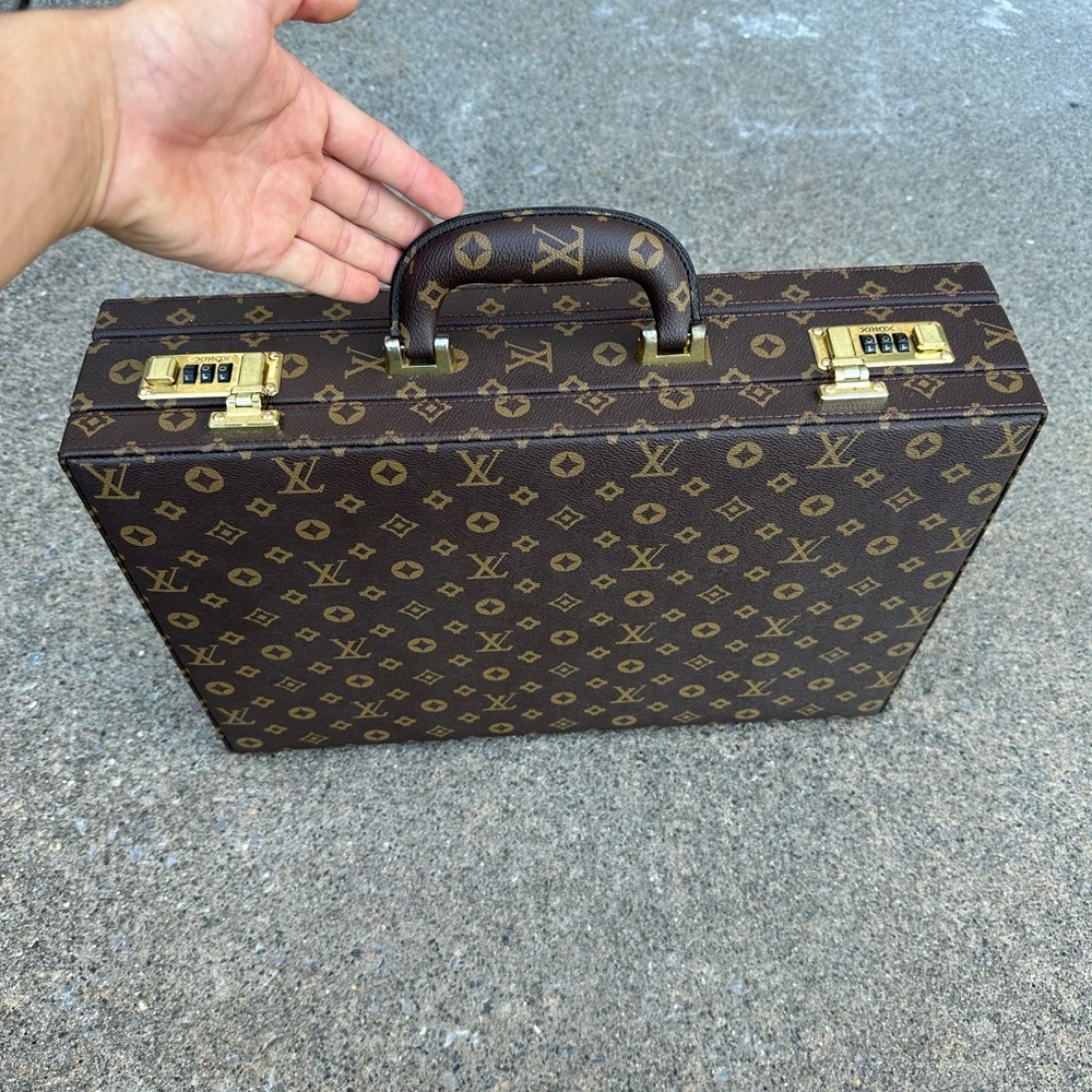 Vintage President Classeur Attache Ard Trunk Case Monogram Unisex Hard Case